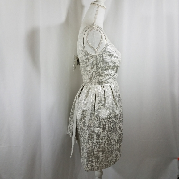 Erin Fetherston Silver Bow Back Dress 2 - Picture 3 of 16